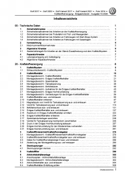 VW Golf 8 CG5 ab 2020 Kraftstoffversorgung Erdgasmotoren Reparaturanleitung PDF