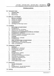 VW Golf 3 Cabrio 1E/1V Benzinmotor 100-115 PS Mechanik Reparaturanleitung PDF