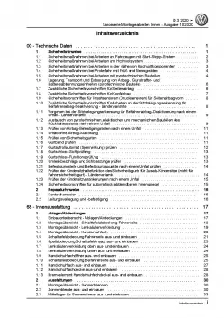 VW ID.3 Typ E11 ab 2019 Karosserie Montagearbeiten Innen Reparaturanleitung