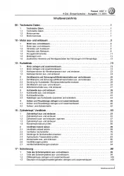 VW Passat 5 3B 1996-2005 4-Zyl. 2,0l Benzinmotor 131 PS Reparaturanleitung PDF