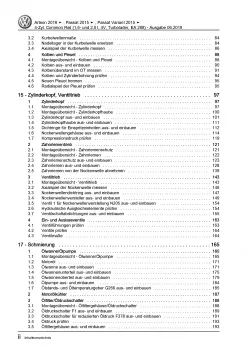 VW Passat 8 3G (14-19) 1,6l 2,0l Dieselmotor TDI 110-190 PS Reparaturanleitung