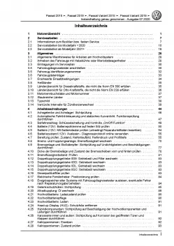 VW Passat 8 Typ 3G ab 2019 Instandhaltung Inspektion Reparaturanleitung PDF