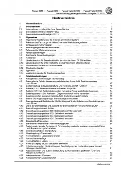 VW Passat 8 Typ 3G ab 2019 Instandhaltung Inspektion Reparaturanleitung
