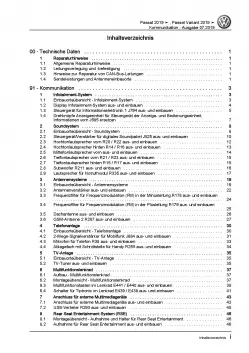 VW Passat 8 Typ 3G ab 2019 Radio Navigation Kommunikation Reparaturanleitung PDF