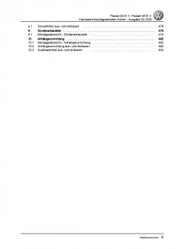 VW Passat 8 3G ab 2019 Karosserie Montagearbeiten Außen Reparaturanleitung PDF