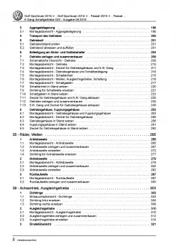 VW Passat 8 Typ 3G ab 2019 6 Gang Schaltgetriebe 02S Reparaturanleitung PDF