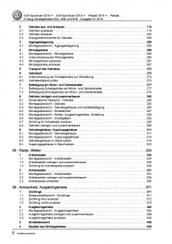 VW Passat 8 3G ab 2019 6 Gang Schaltgetriebe 02Q 0BB 0FB Reparaturanleitung PDF