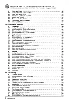 VW Passat 8 3G ab 2019 4-Zyl. 1,5l Benzinmotor 130-150 PS Reparaturanleitung PDF