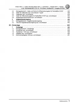 VW Passat 8 Typ 3G ab 2019 4-Zyl. 2,0l Benzinmotor 190-320 PS Reparaturanleitung