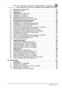VW Passat 8 3G (19>) 1,6l 2,0l Dieselmotor TDI 110-190 PS Reparaturanleitung PDF