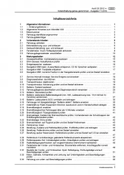Audi Q3 8U 2011-2018 Instandhaltung Inspektion Wartung Reparaturanleitung PDF