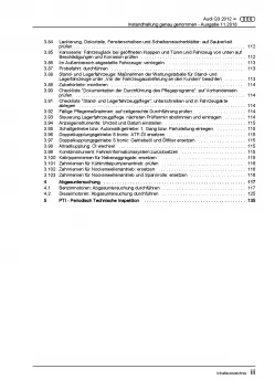 Audi Q3 8U 2011-2018 Instandhaltung Inspektion Wartung Reparaturanleitung PDF