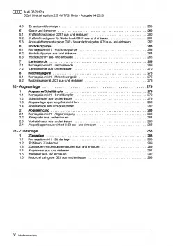 Audi Q3 8U 2011-2018 5-Zyl. 2,5l Benzinmotor 310-367 PS Reparaturanleitung PDF