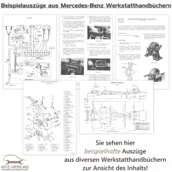 Beispielhafte Auszüge aus diversen Werkstatthandbüchern von Mercedes-Benz