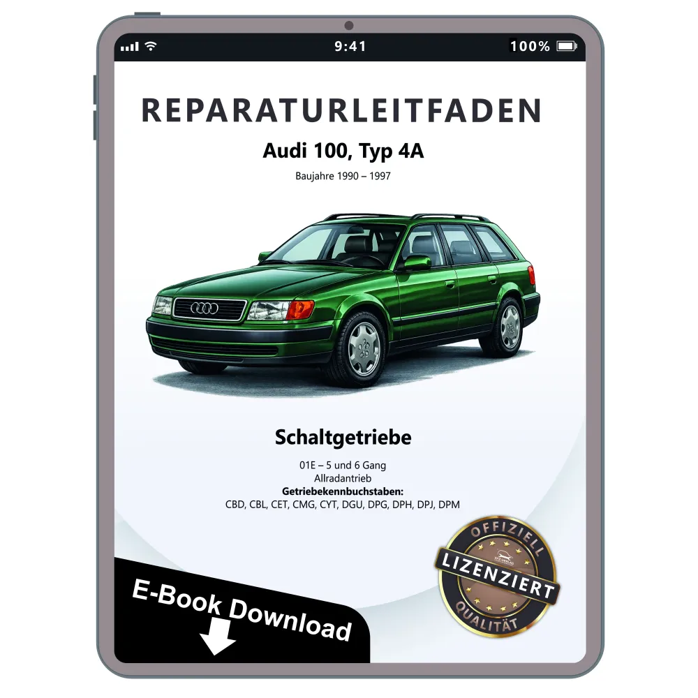 Audi 100 4A (90-97) 5 6 Gang Schaltgetriebe Kupplung 01E Reparaturanleitung PDF