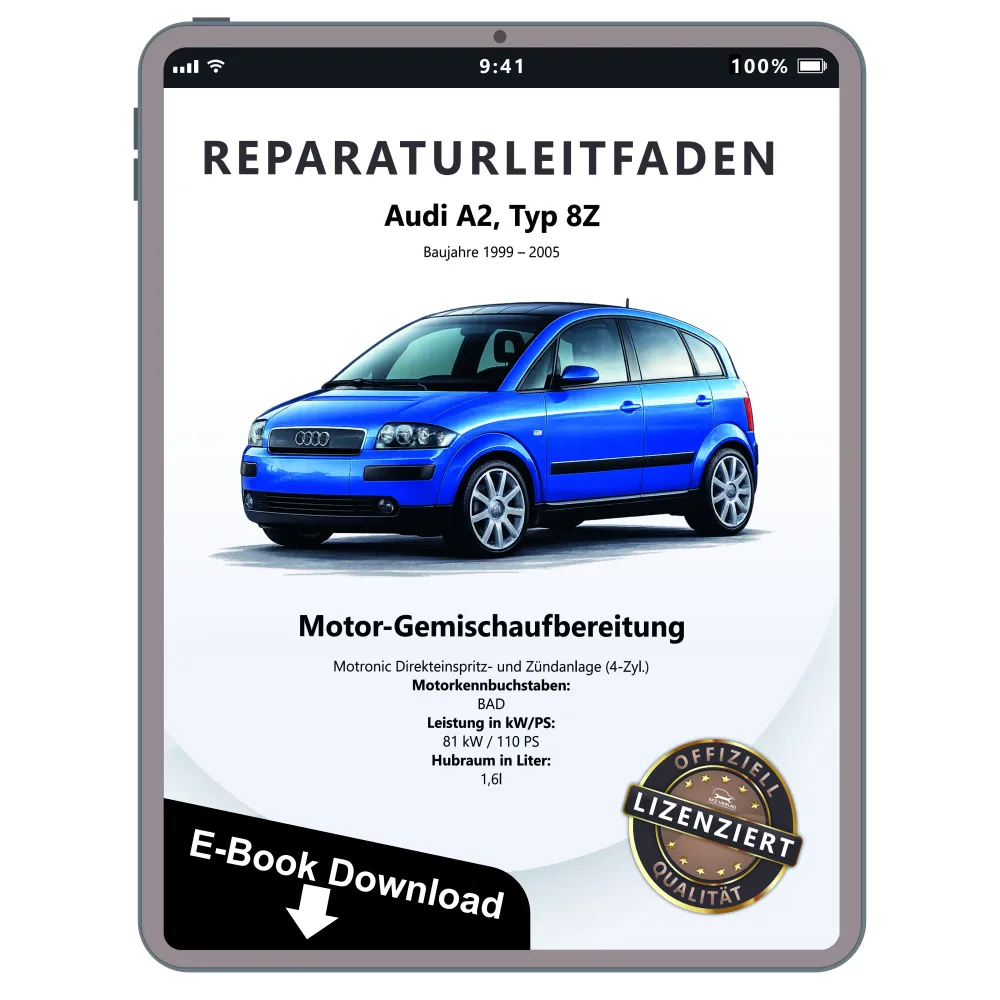 Audi A2 8Z (99-05) 110 PS Motronic Einspritz- Zündanlage Reparaturanleitung PDF