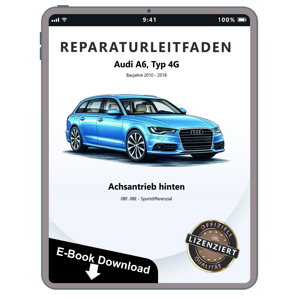 Audi A6 Typ 4G 2010-2018 Achsantrieb hinten 0BF 0BE Reparaturanleitung PDF