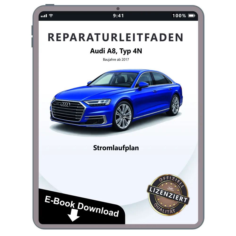 Audi A8 Typ 4N ab 2017 Schaltplan Stromlaufplan Verkabelung Elektrik Pläne PDF