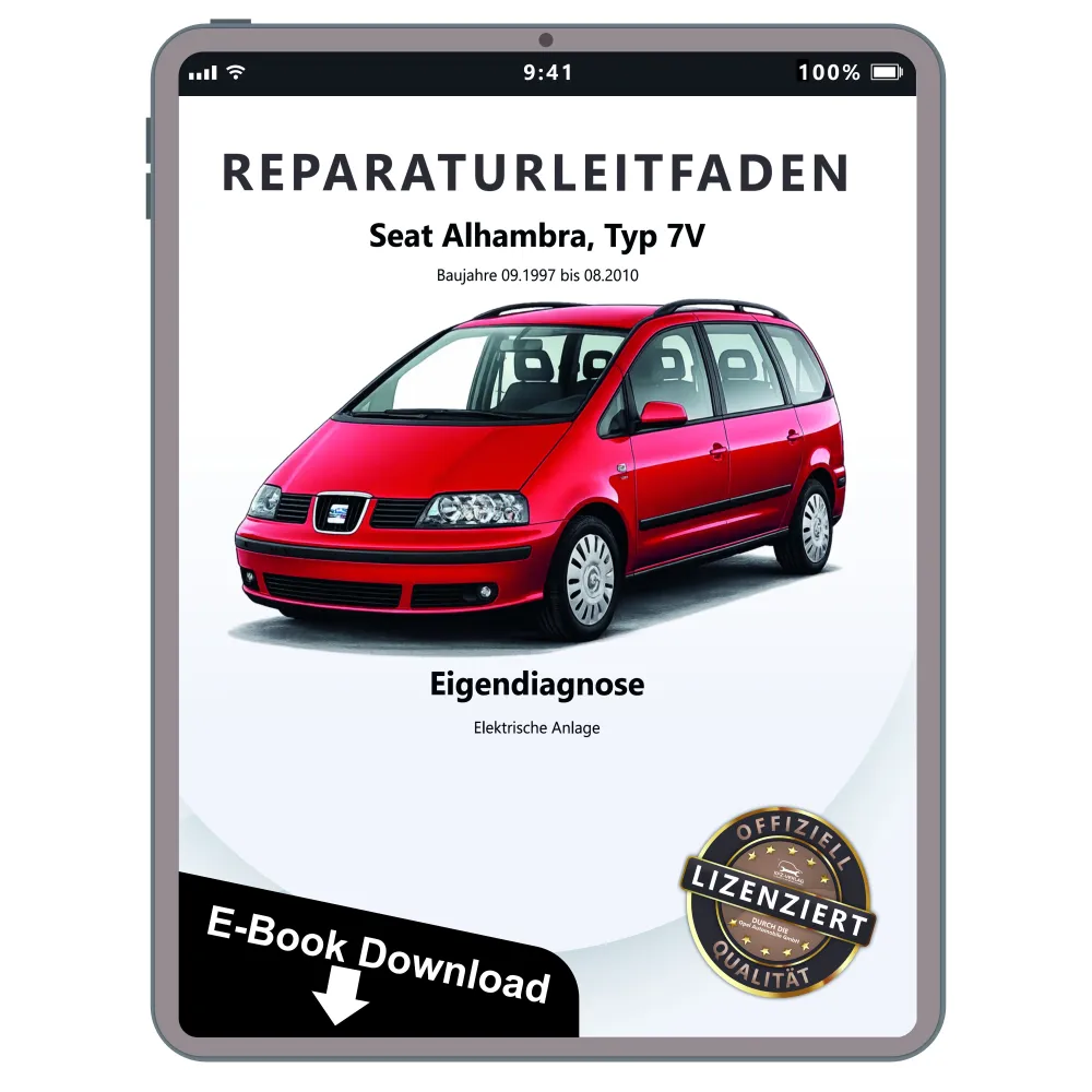 Seat Alhambra Typ 7V 1995-2010 Eigendiagnose Elektrik Reparaturanleitung eBook