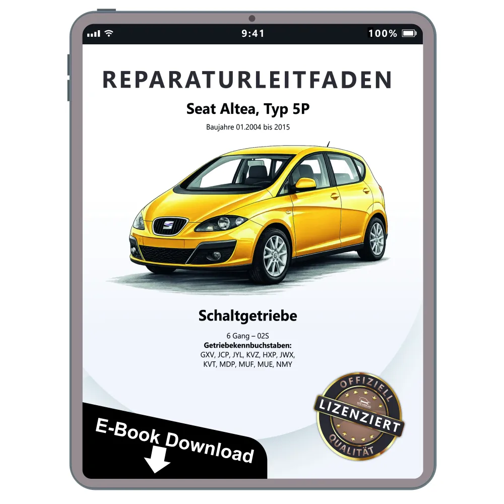 Seat Altea Typ 5P 2004-2015 6 Gang Schaltgetriebe 02S Reparaturanleitung eBook