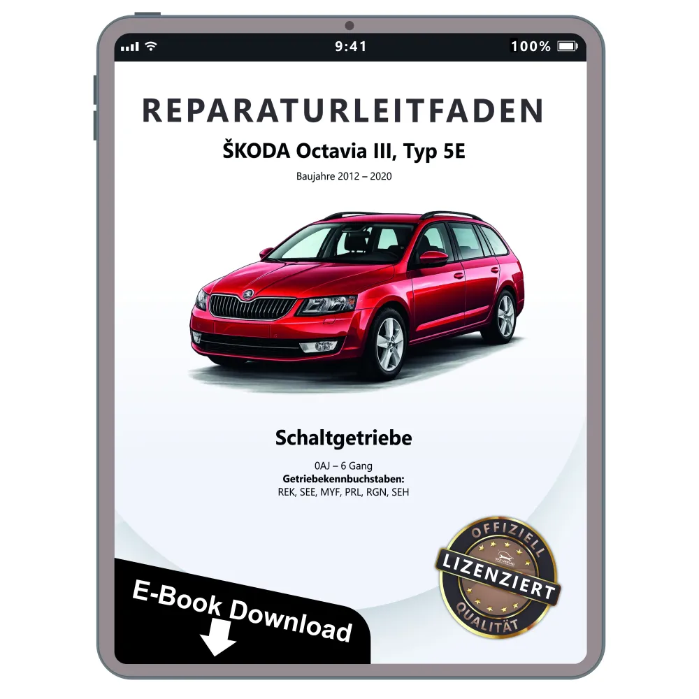 SKODA Octavia (12-20) 6 Gang Schaltgetriebe 0AJ Kupplung Reparaturanleitung PDF