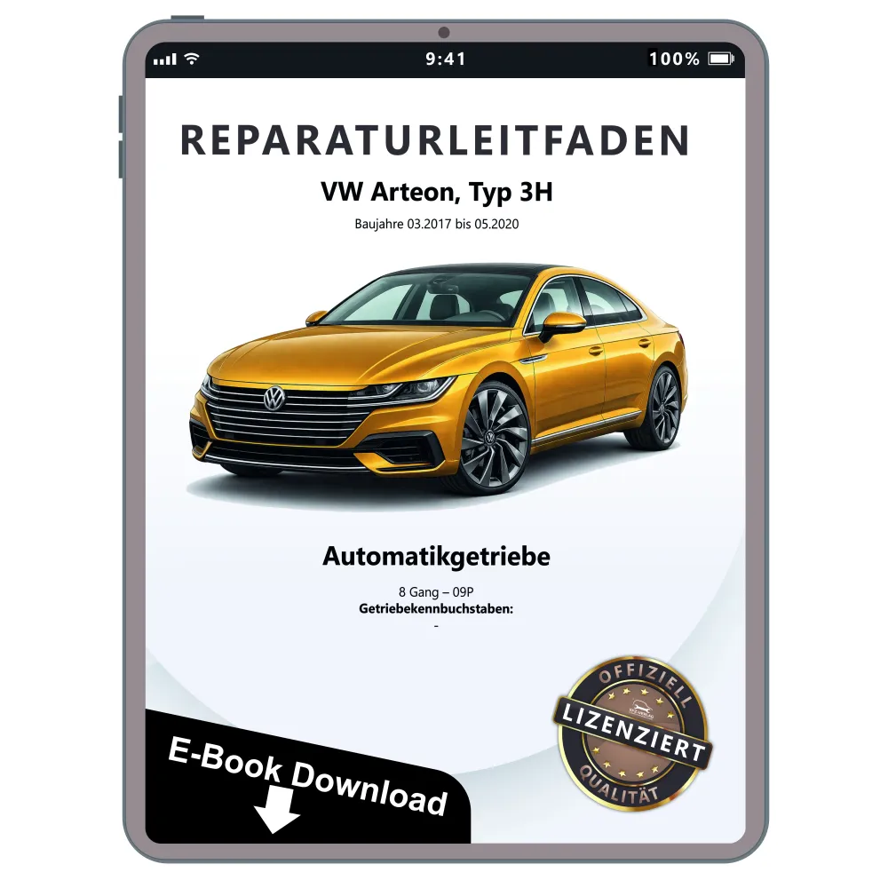 VW Arteon Typ 3H 2017-2020 8 Gang Automatikgetriebe 09P Reparaturanleitung eBook