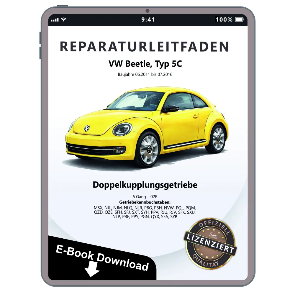 VW Beetle 5C 2011-2016 6 Gang Automatikgetriebe DKG 02E Reparaturanleitung eBook