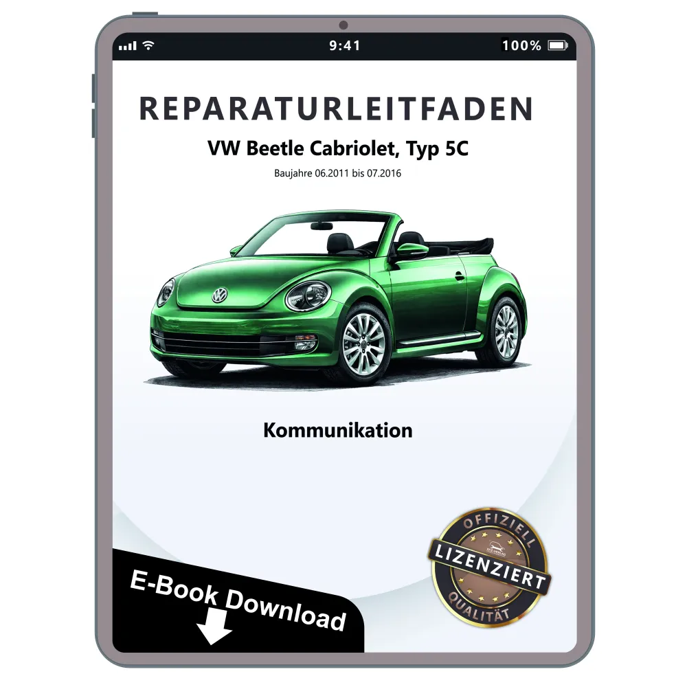 VW Beetle Cabrio 5C 2011-2016 Radio Navi Kommunikation Reparaturanleitung eBook