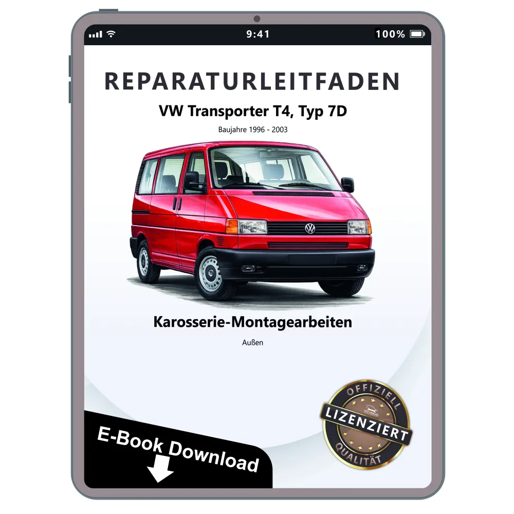 VW Bus T4 1996-2003 Karosserie Montagearbeiten Außen Reparaturanleitung PDF