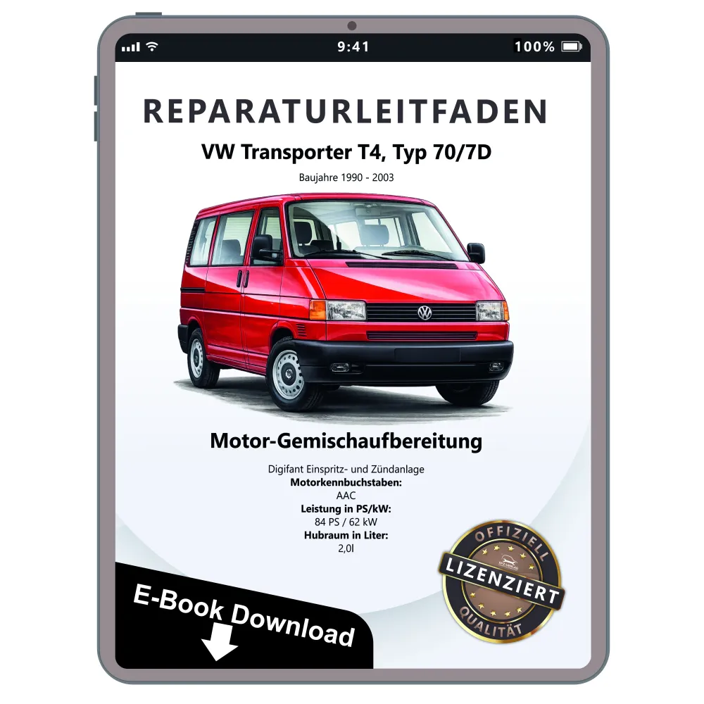VW Bus T4 1990-1995 Digifant Einspritz Zündanlage 84 PS Reparaturanleitung PDF