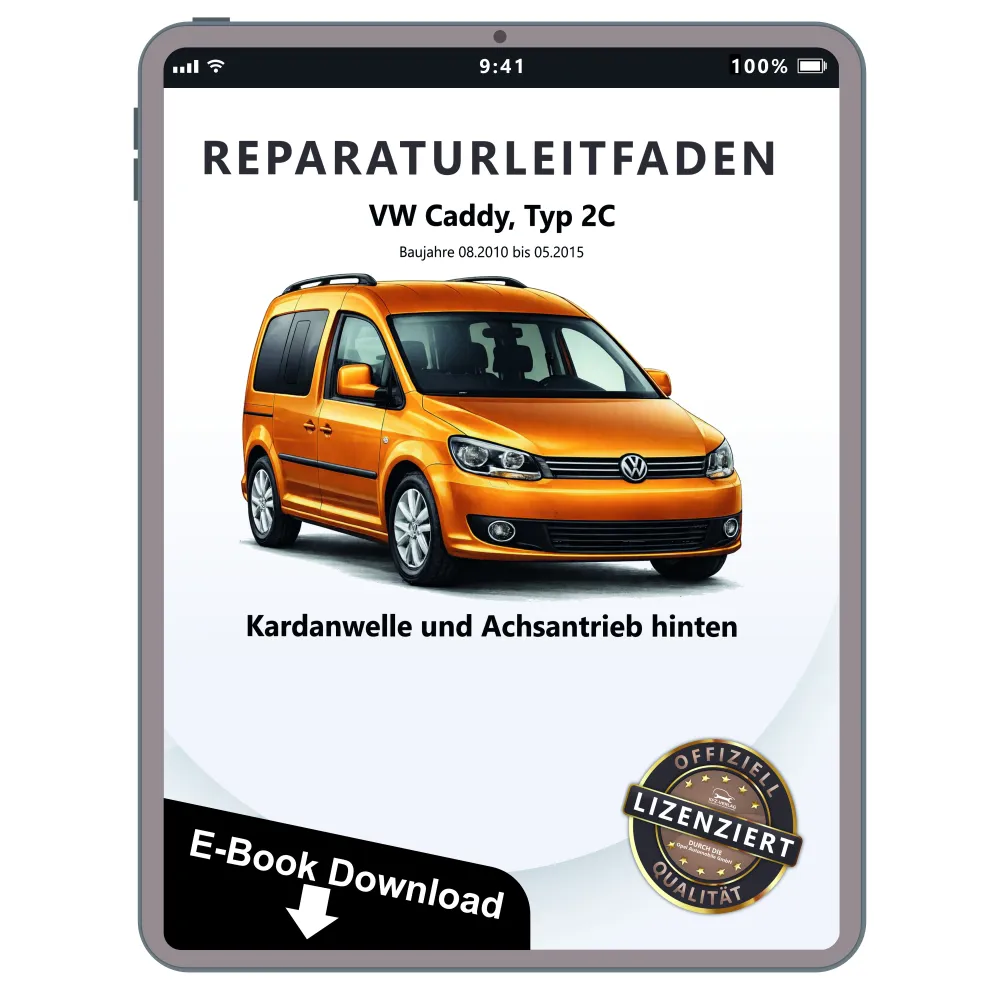 VW Caddy 2C 2010-2015 Kardanwelle Achsantrieb hinten Reparaturanleitung eBook