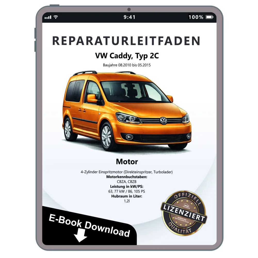 VW Caddy 2C 2010-2015 4-Zyl. Benzinmotor 1,2l 86-105 PS Reparaturanleitung eBook