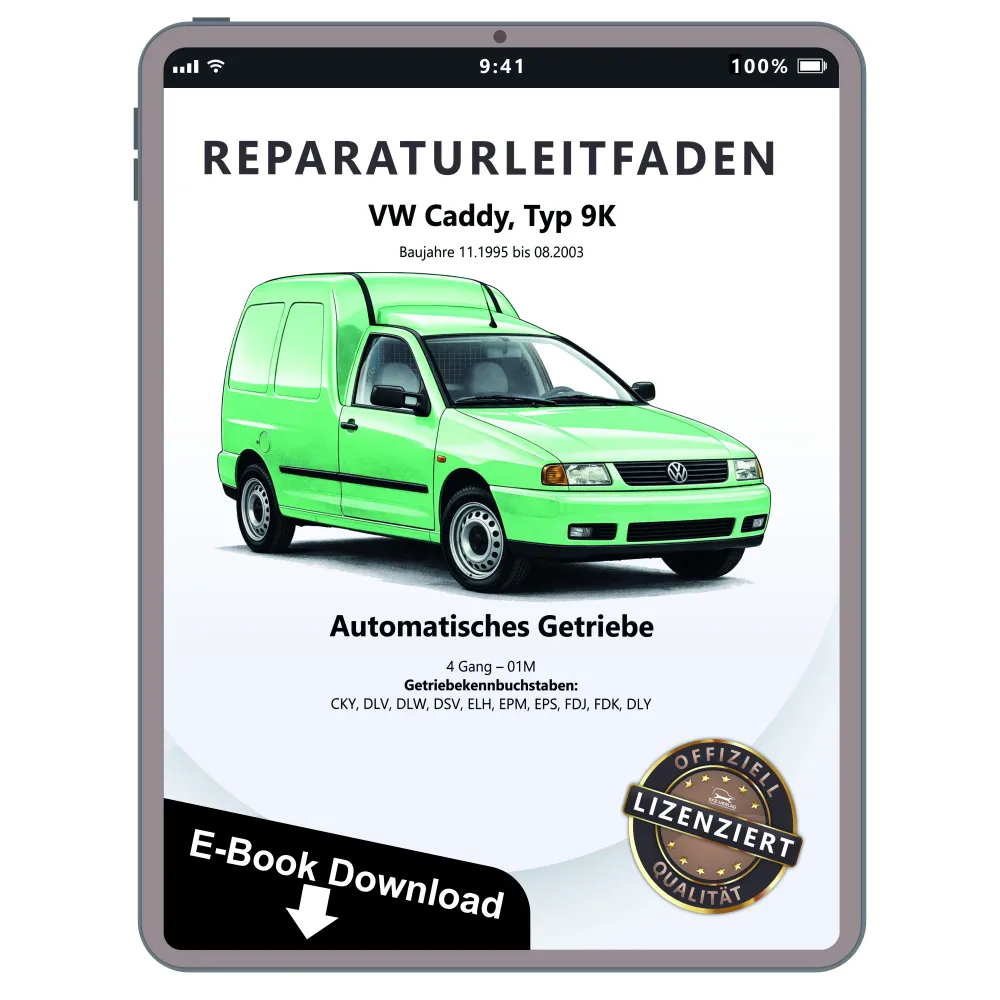 VW Caddy Typ 9K 1995-2003 4 Gang Automatikgetriebe 01M Reparaturanleitung eBook