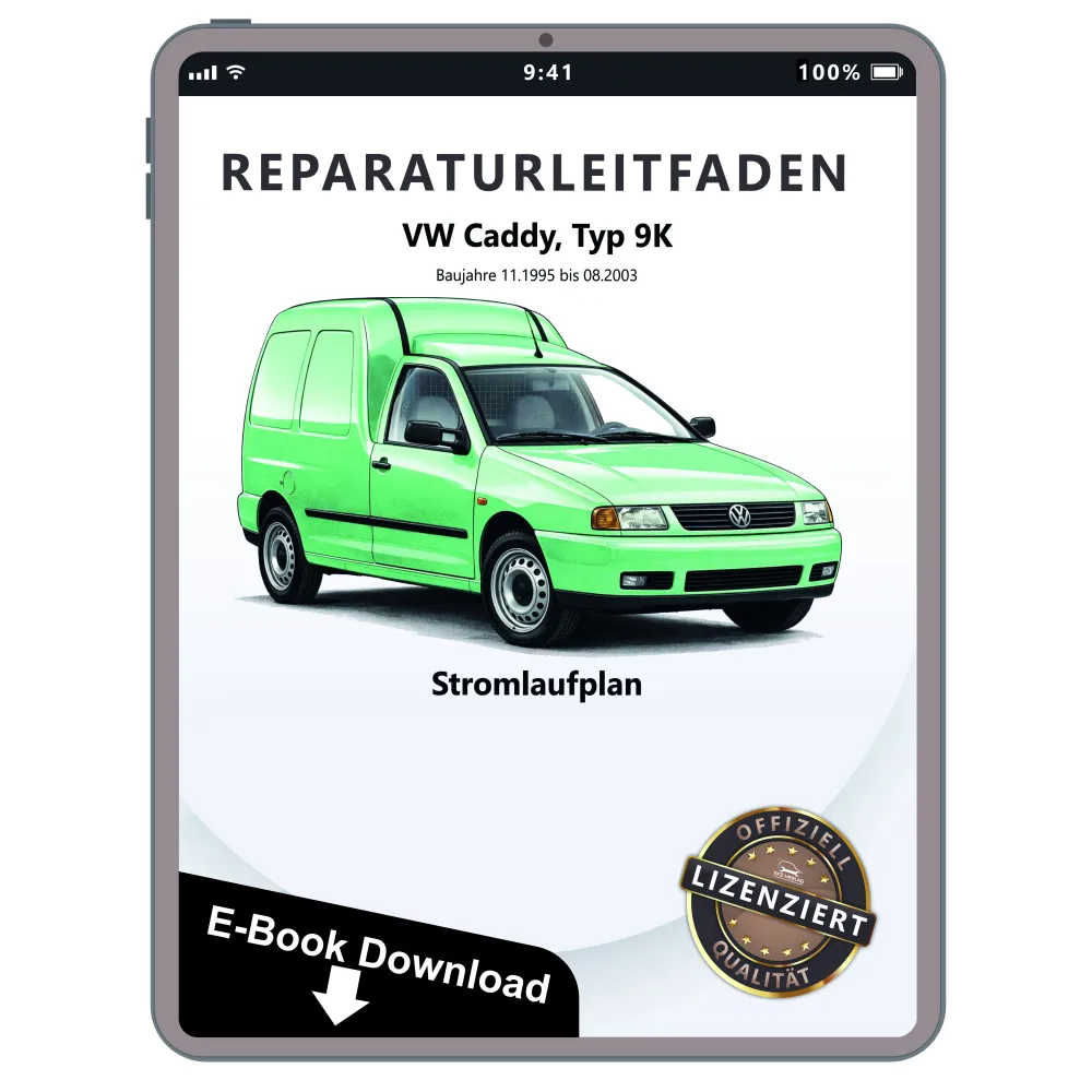 VW Caddy 9K 1995-2003 Schaltplan Stromlaufplan Verkabelung Elektrik Pläne eBook