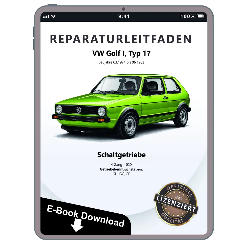 VW Golf 1 Typ 17 1974-1983 4 Gang Schaltgetriebe 020 Reparaturanleitung eBook