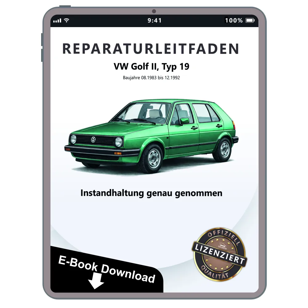 VW Golf 2 Typ 19 1983-1992 Inspektion Wartung Pflege Reparaturanleitung eBook