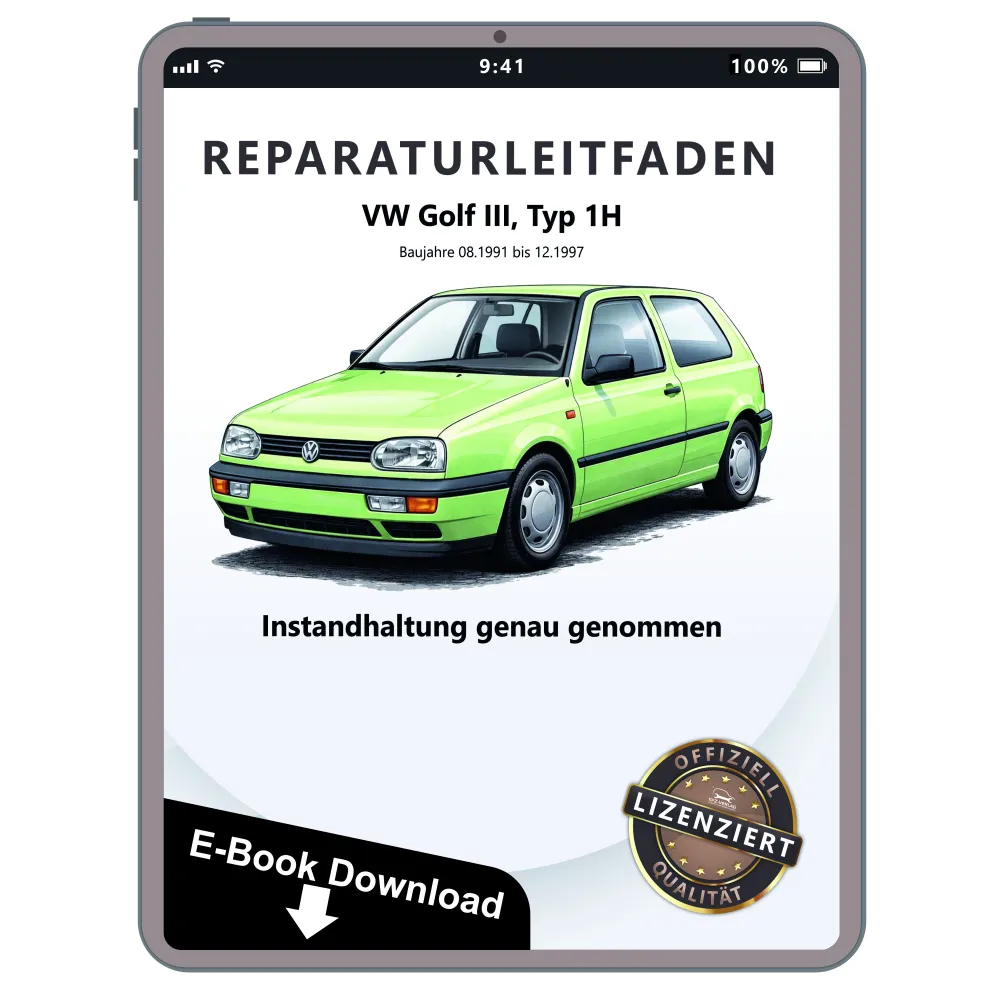 VW Golf 3 Typ 1H 1991-1997 Inspektion Wartung PflegeReparaturanleitung eBook