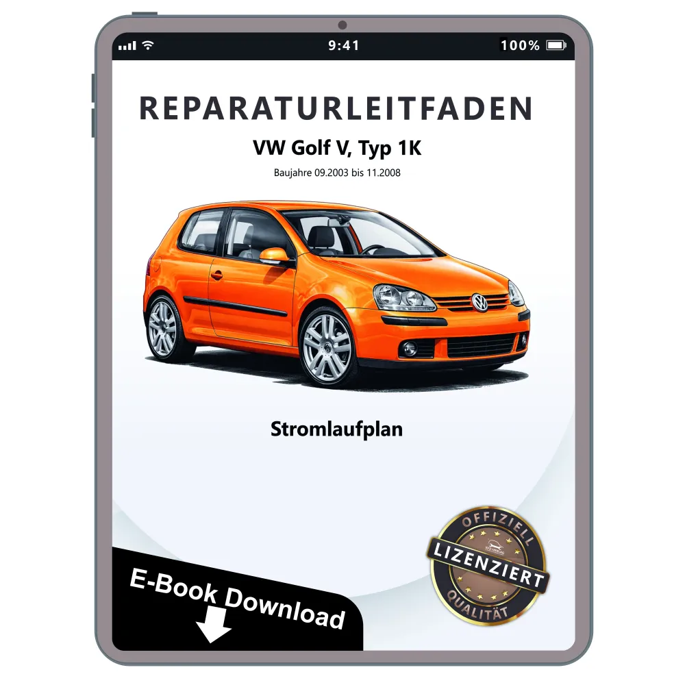 VW Golf 5 Typ 1K 2003-2008 Schaltplan Stromlaufplan Verkabelung Elektrik Pläne