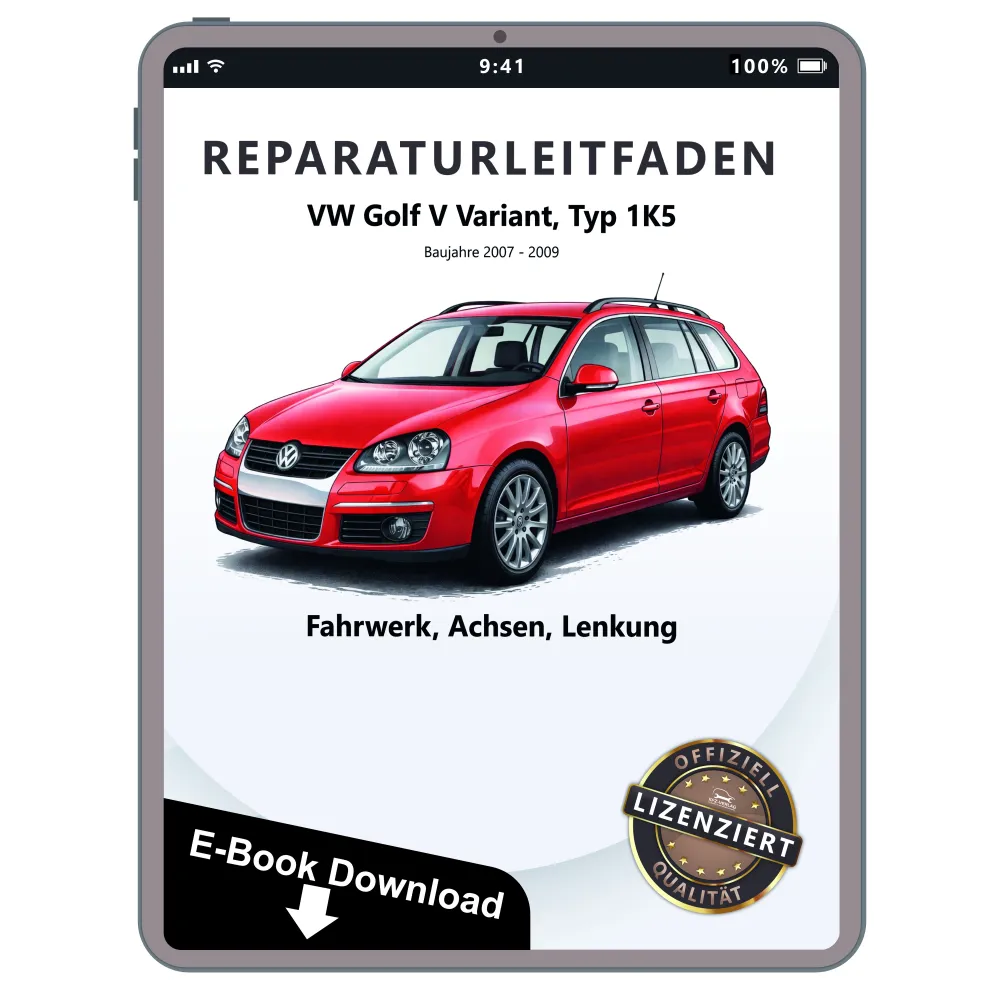 VW Golf 5 Variant 1K5 2007-2009 Fahrwerk Achsen Lenkung Reparaturanleitung eBook