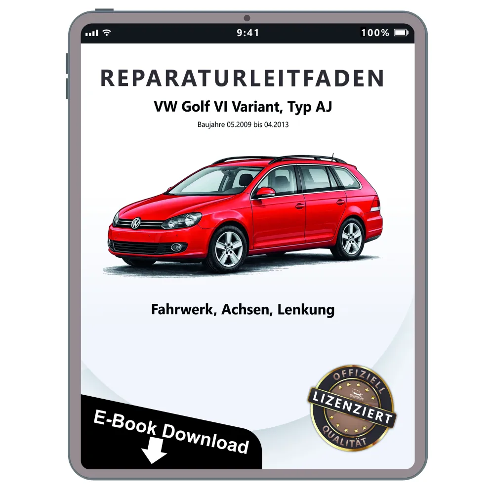 VW Golf 6 Variant AJ 2009-2013 Fahrwerk Achsen Lenkung Reparaturanleitung eBook