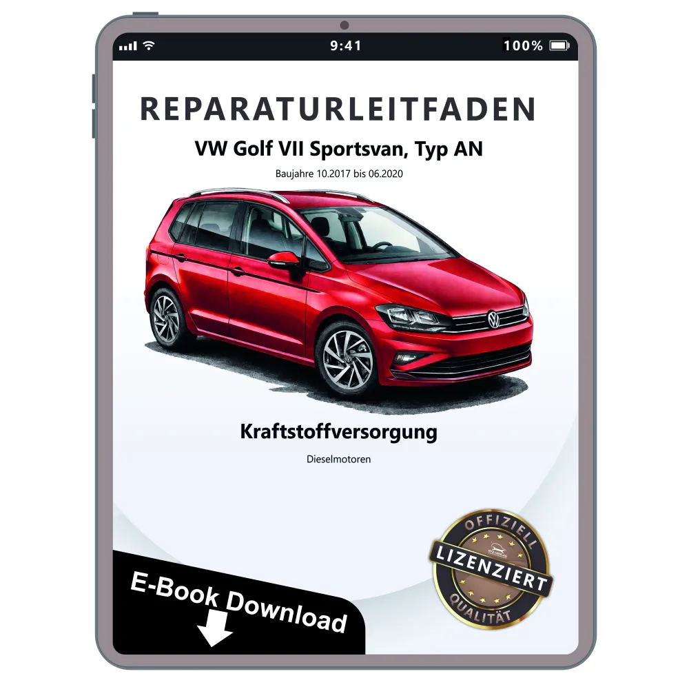 VW Golf 7 Sportsvan (17-20) Kraftstoffversorgung Diesel Reparaturanleitung eBook
