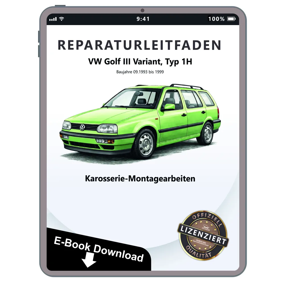 VW Golf 3 Variant Typ 1H Karosseriearbeiten Innen Außen Reparaturanleitung eBook