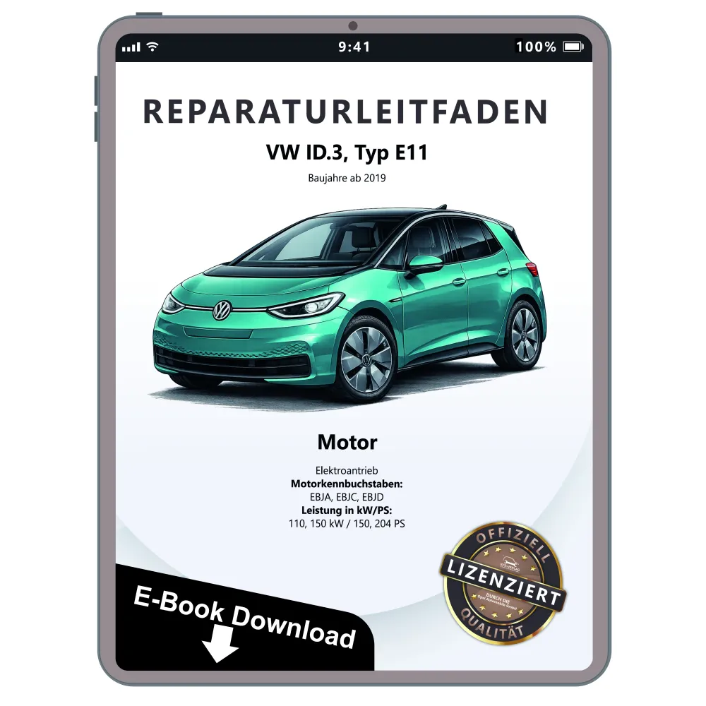 VW ID.3 Typ E11 ab 2019 Elektromotor Elektroantrieb Reparaturanleitung PDF
