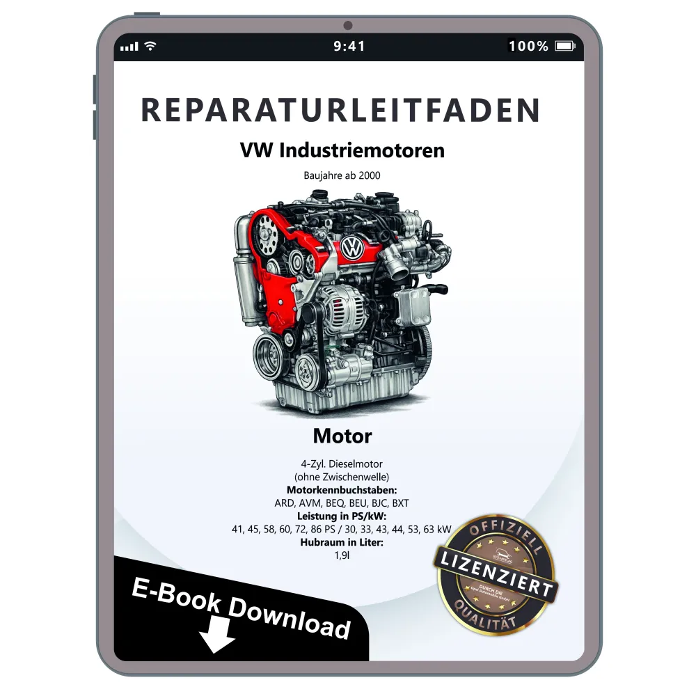 VW Industriemotoren IM (00>) 1,9l Dieselmotor 41-86 PS Reparaturanleitung PDF
