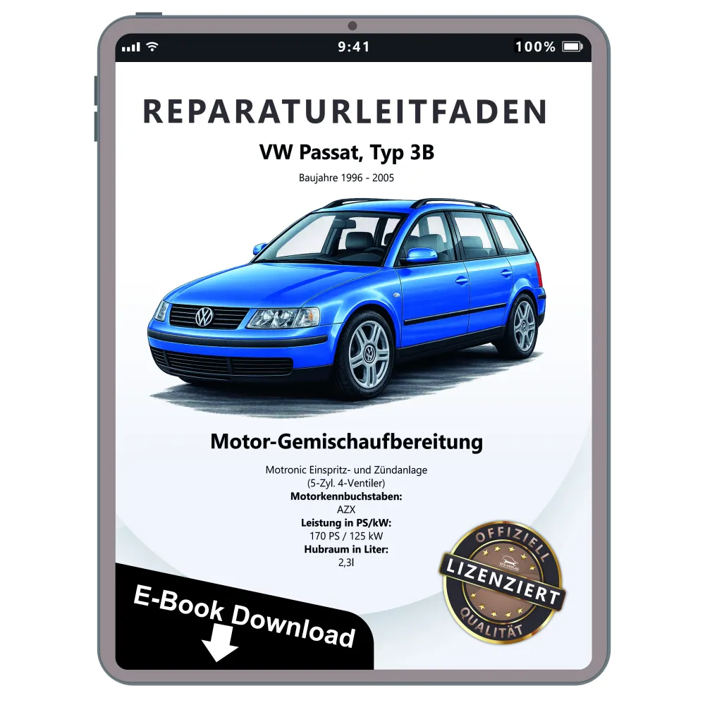 VW Passat (96-05) Motronic Einspritz- Zündanlage 170 PS Reparaturanleitung PDF