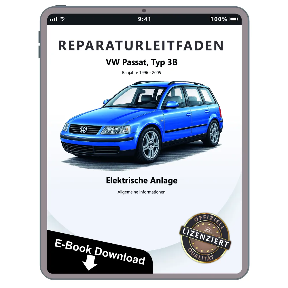 VW Passat 3B (96-05) Allgemeine Infos Elektrische Anlage Reparaturanleitung PDF