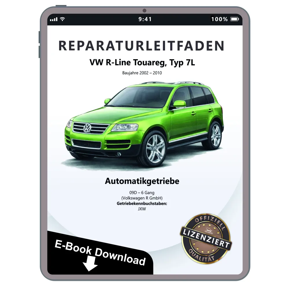 VW Touareg 7L (02-10) 6 Gang Automatikgetriebe 09D R-Line Reparaturanleitung PDF