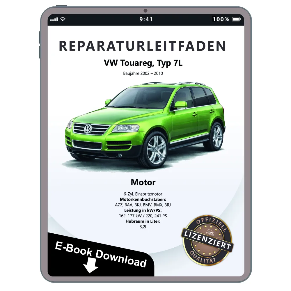 VW Touareg 7L (02-10) 6-Zyl. 3,2l Benzinmotor 220-240 PS Reparaturanleitung PDF