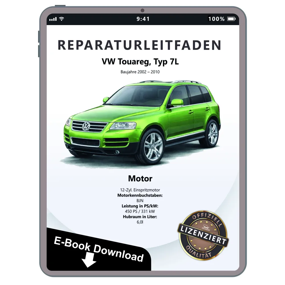 VW Touareg 7L (02-10) 12-Zyl. 6,0l Benzinmotor W12 450 PS Reparaturanleitung PDF