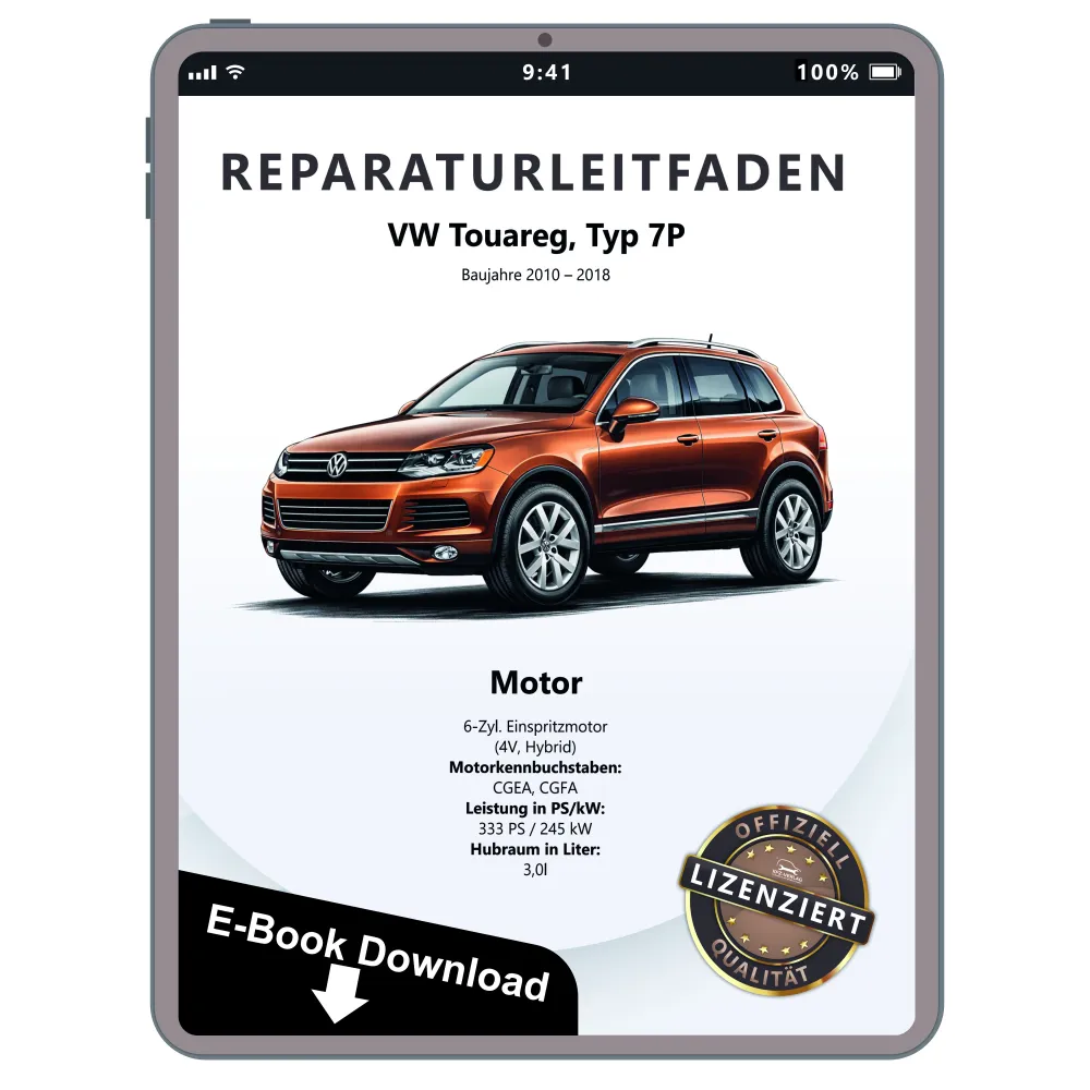 VW Touareg Typ 7P (10-18) 6-Zyl. 3,0l Benzinmotor 333 PS Reparaturanleitung PDF